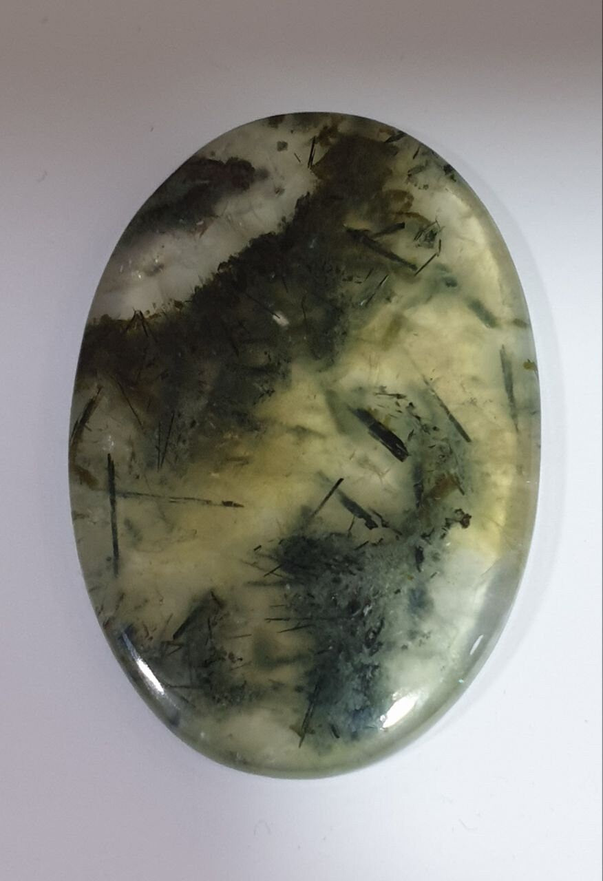 Huge  Natural Prehnite  Oval Cabochons 114ct  53x36mm -Gemstone Parcels-Loose Stones Wholesale Price