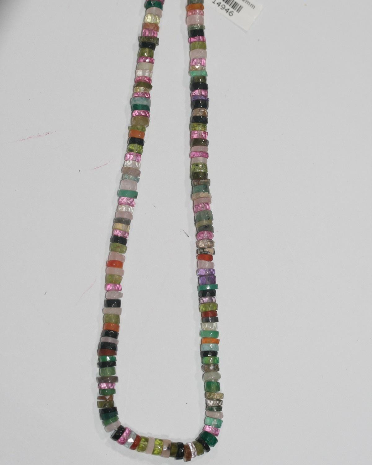 Cuentas de disco facetadas multipiedra de 16" St 6x2 mm. Aprox. - Hilo de 40 cm.