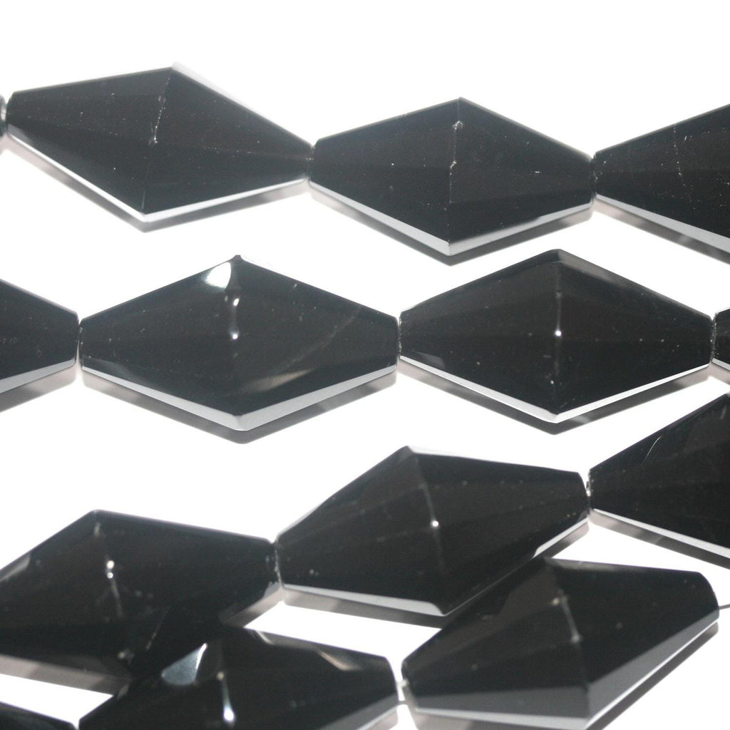 Perles cylindriques à facettes en obsidienne St de 15 pouces, 35 x 19 mm. - Fil de 39 cm.