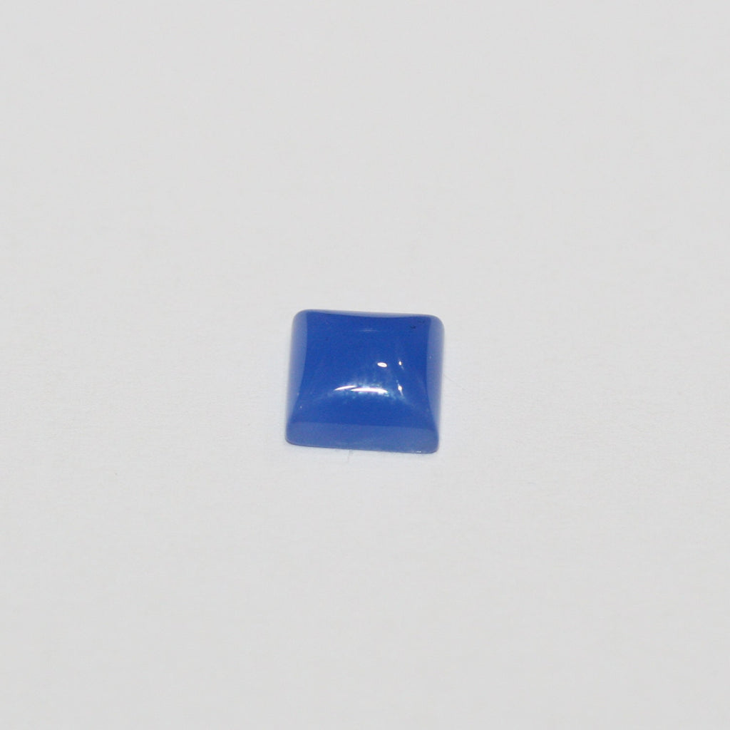 12Pcs Lot Blue Agate Square Cabochon 8mm. (12 pcs.)