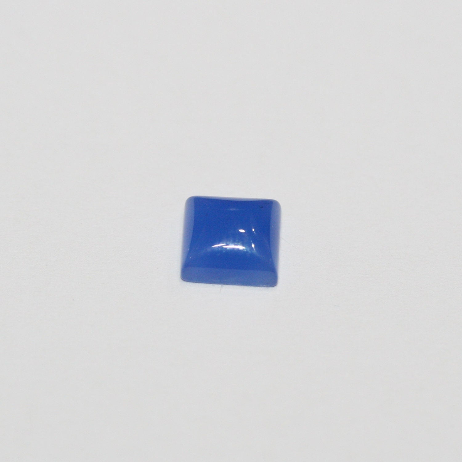 12Pcs Lot Blue Agate Square Cabochon 8mm. (12 pcs.)