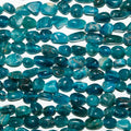 Perles de pépites lisses en apatite bleue St de 15 pouces, 8-10 mm. - Fil de 39 cm.