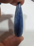 Cabochon allongé en forme de goutte de kyanite bleue distène, 46 x 15 mm, 22,57 ct, pierre précieuse naturelle non traitée.