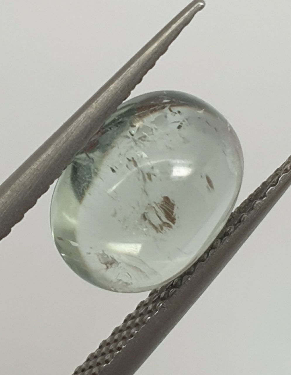 Light Blue Tourmaline Oval  Cabochon9.8x7.8mm.(3ct.).Tourmaline- Natural Tourmaline