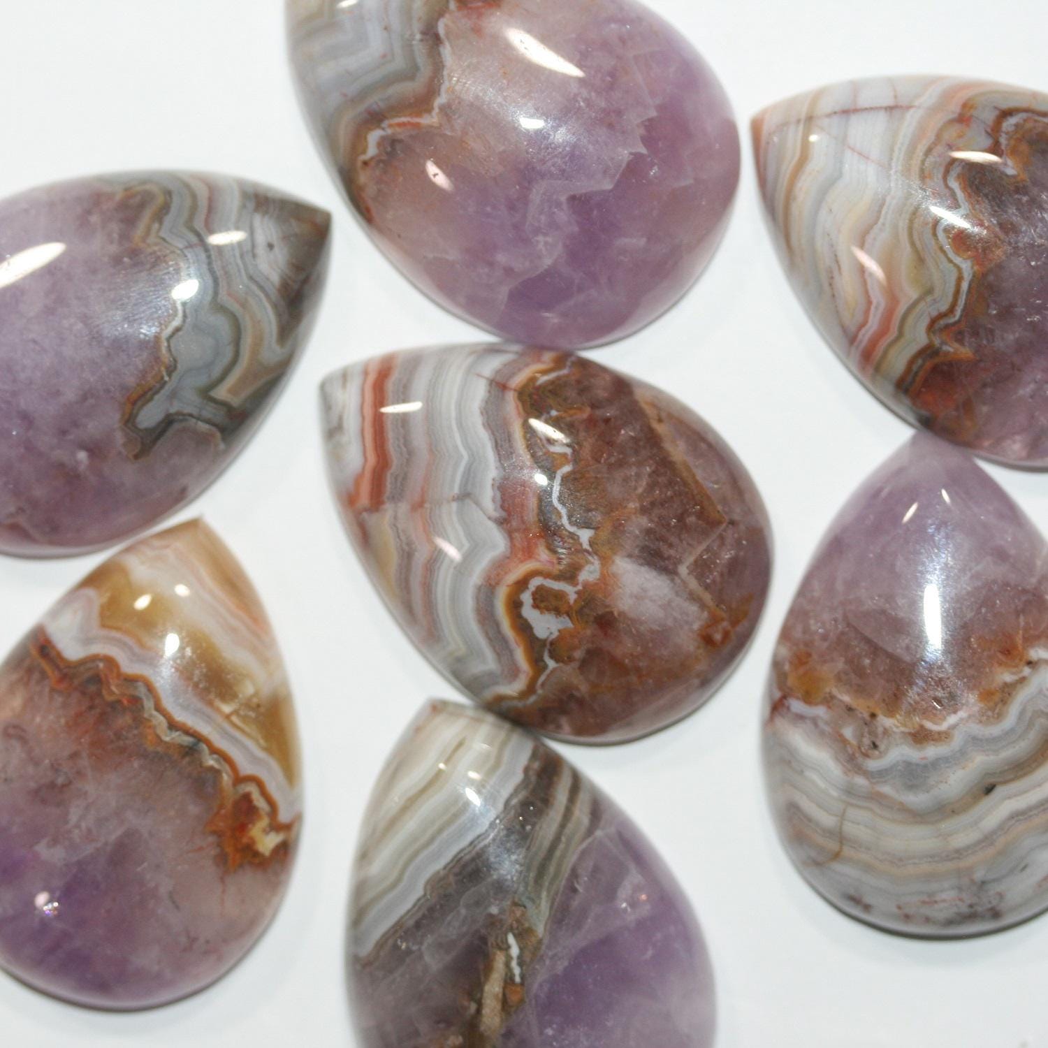 Amethyst Smooth Drop Cabochon 35X25mm. (1 Pieces).