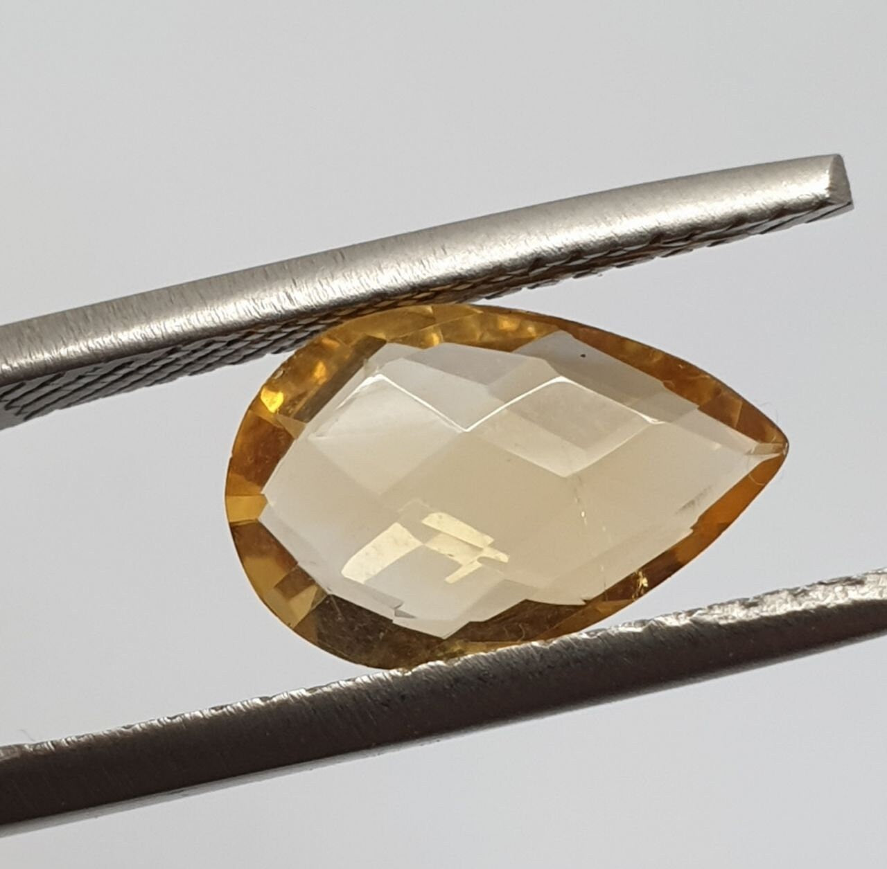 1 Pair Citrine Faceted Drop 12x8 mm Briolette Cut. 2 pcs- Wholesale Gems