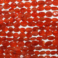 14" St Carnelian Smooth Oval Beads 9x6mm.-Approx .-Strand 36cm