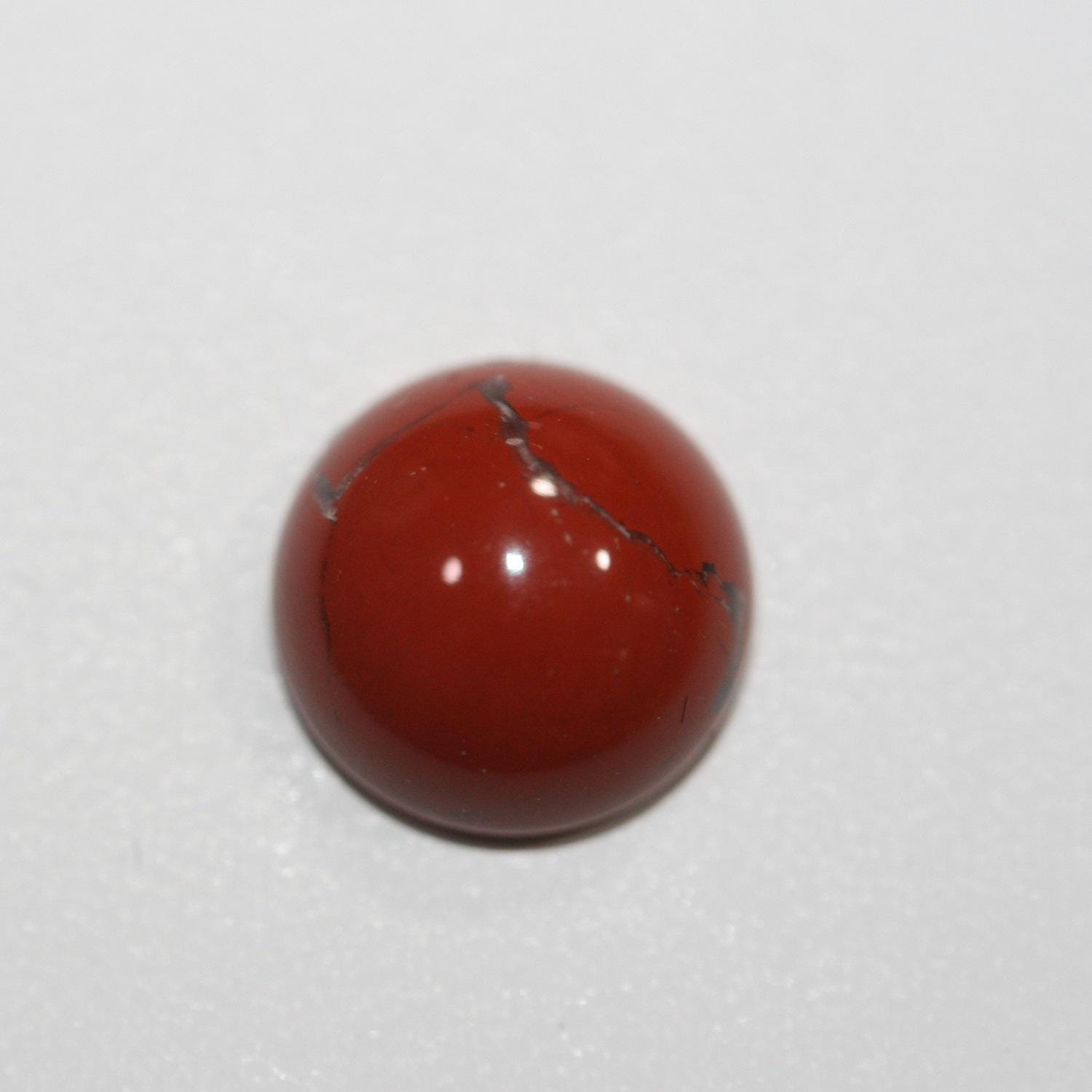 Smooth Round Red Jasper Cabochon  ( 10Pcs ) 8mm.