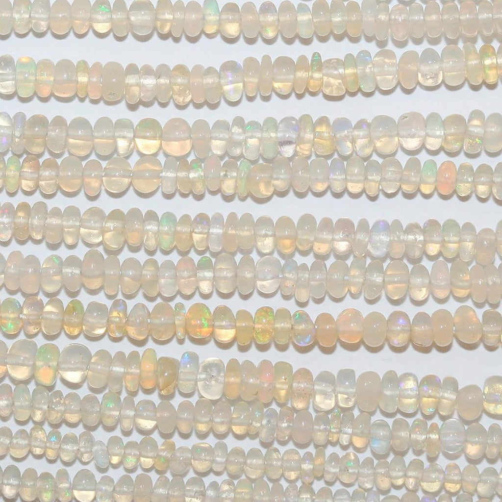 13" St Ethiopian Opal Smooth Rondelle Beads 2.5x1.5mm.Approx.-Strand 33cm