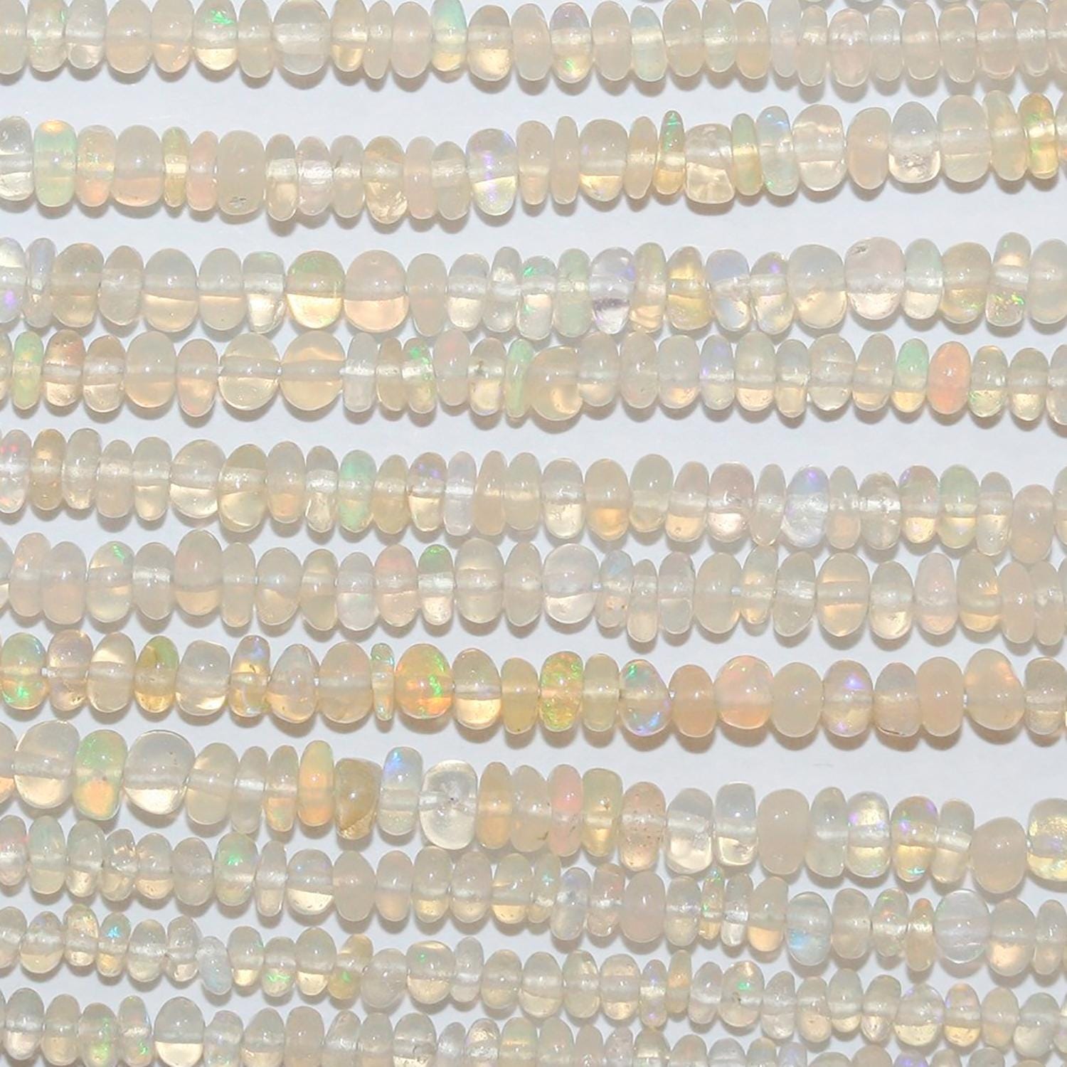 13" St Ethiopian Opal Smooth Rondelle Beads 2.5x1.5mm.Approx.-Strand 33cm