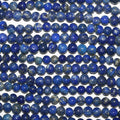 13" St Lapis Lazuli Smooth Round Beads 4-4.5mm.-Strand 33cm.