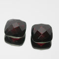1 Pair Garnet Square Faceted Briolette cut 10mm (1 pair)