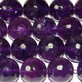 Cuentas redondas facetadas de amatista de 16" (14 mm) - Hilo de 40 cm