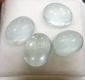 Lote de 4 cabujones de berilo aguamarina natural de 9 x 7 mm (paquete de 4 unidades, pares a juego)