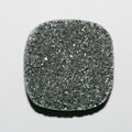 Lote de 2 cabujones cuadrados de ágata drusa gris (2 unidades) de 25 mm