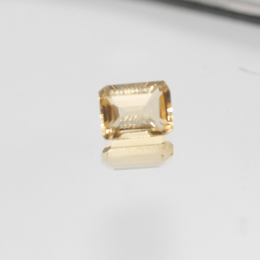 Lote de 6 piezas de citrino facetado rectangular de 6 x 8 mm. (6 uds.)