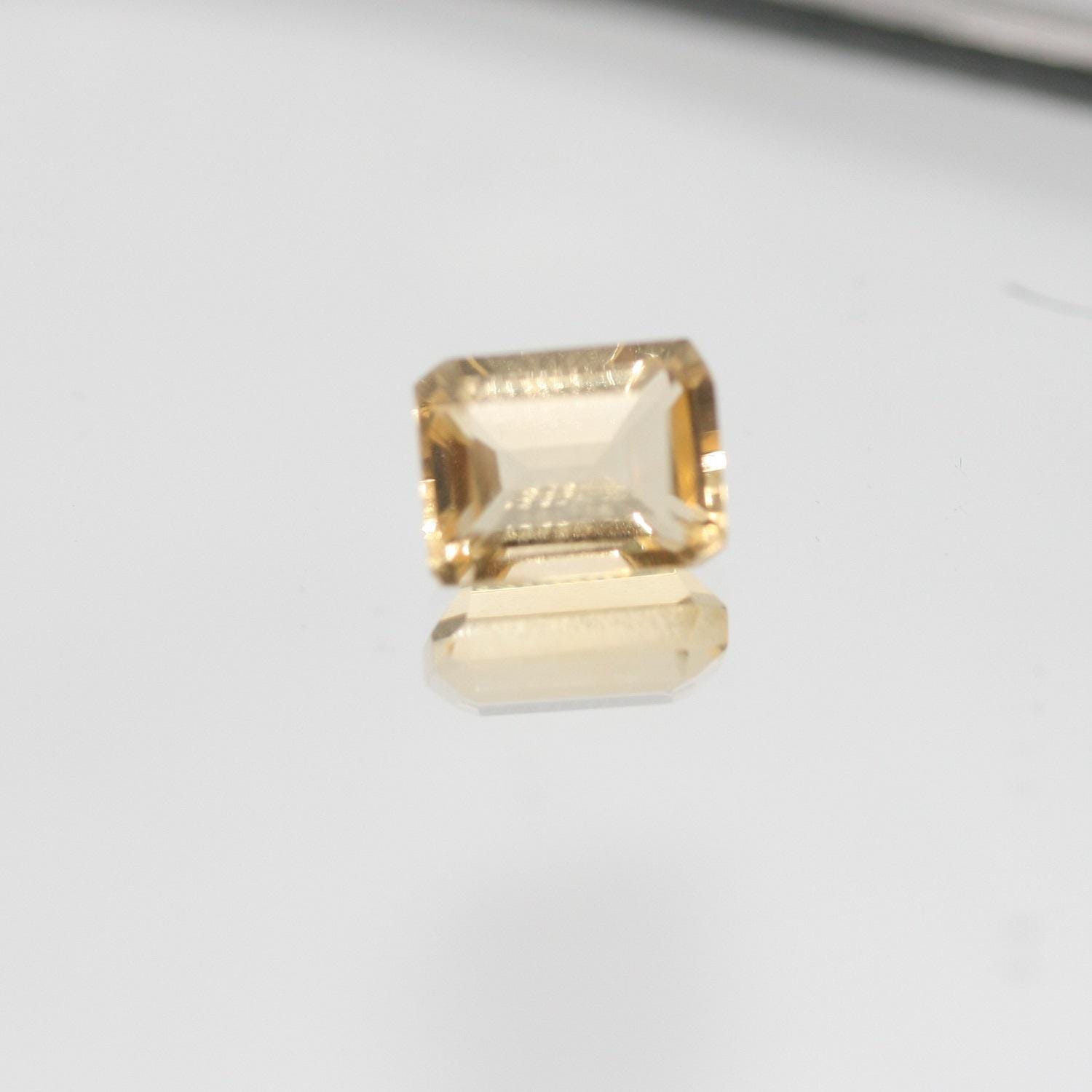 Lote de 6 piezas de citrino facetado rectangular de 6 x 8 mm. (6 uds.)