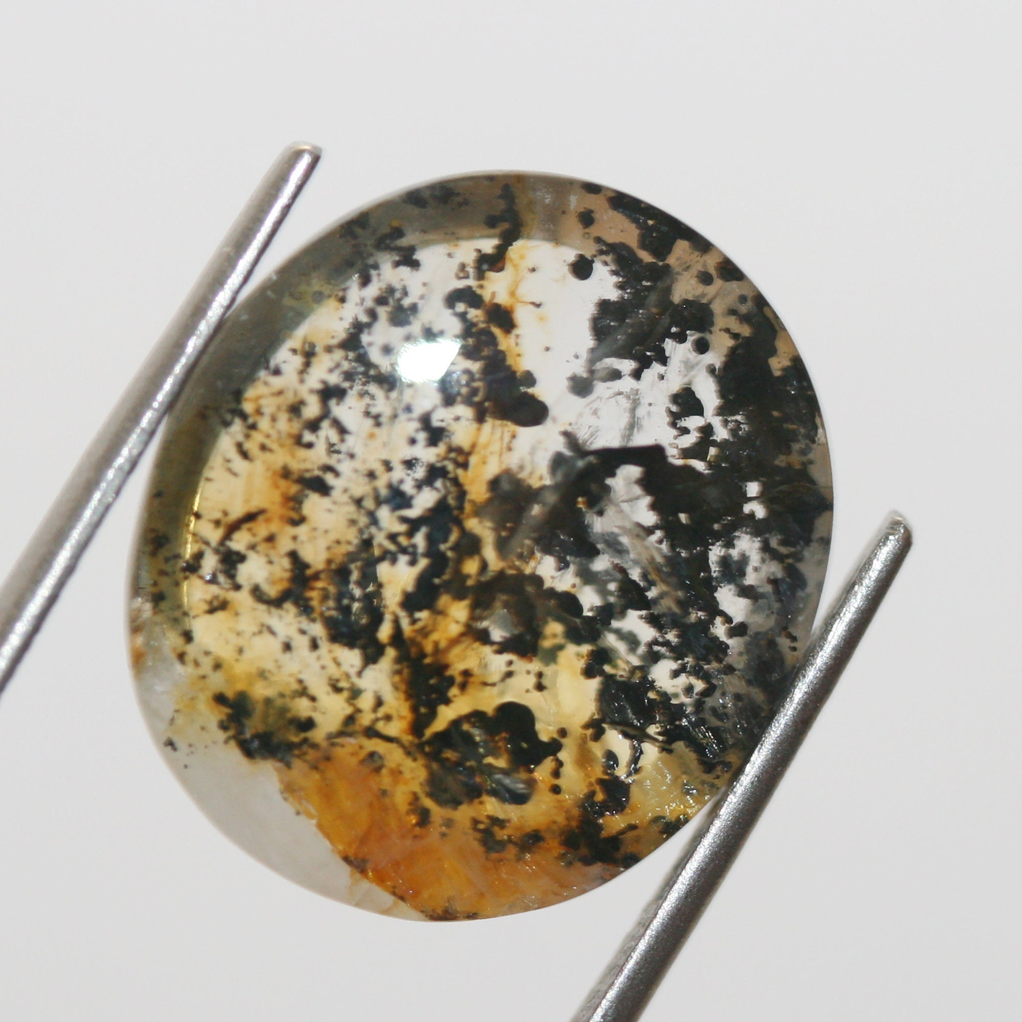 Natural Dendritic Quartz Oval Cabochon Made By Mother Nature 18x16mm 13.65ct- Inclusion Quartz- Healing Power