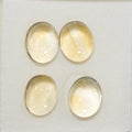 Lote de 4 cabujones ovalados de citrino de 11 x 9 mm. (4 piezas)