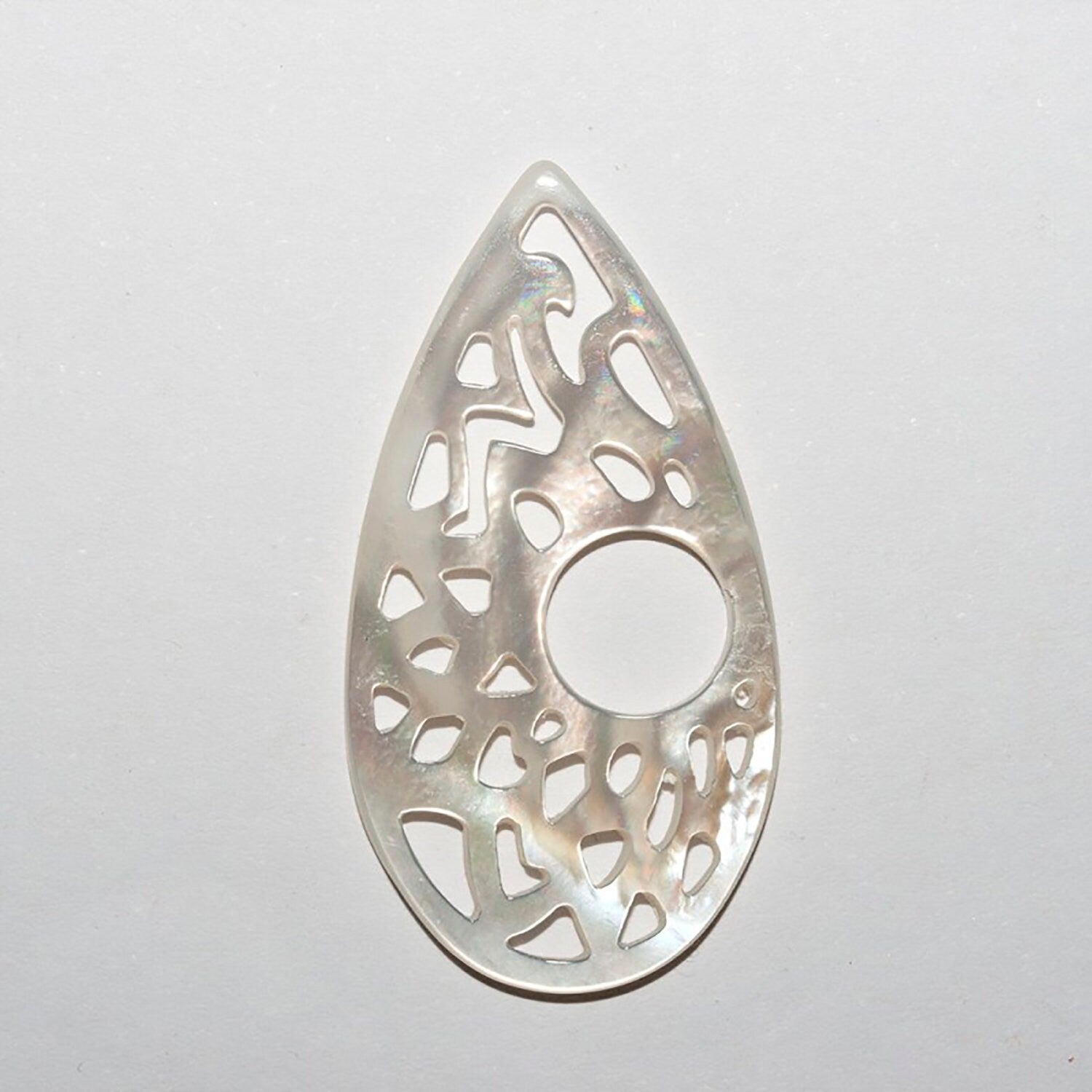 Colgante gota MOP 38x20mm.