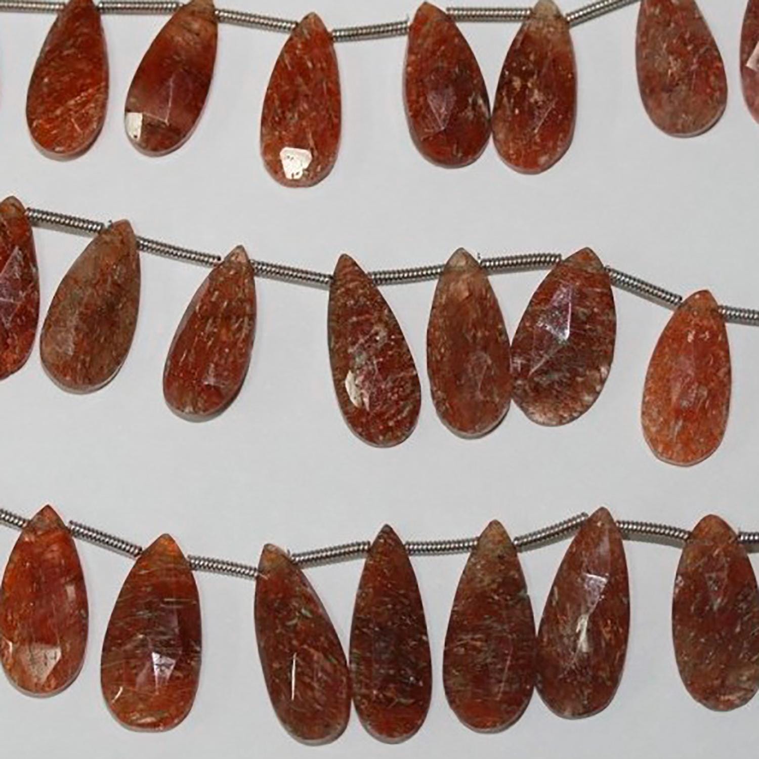 Cuentas de cuarzo St. Zuby facetadas de 8", 16 x 8 mm (aprox. - Hilo de 20 cm)