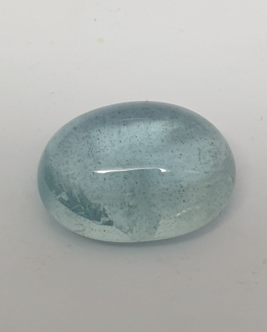 Natural AAA Aquamarine Gemstone Oval Cabochon 16.2x12.2mm. 11 Cts.