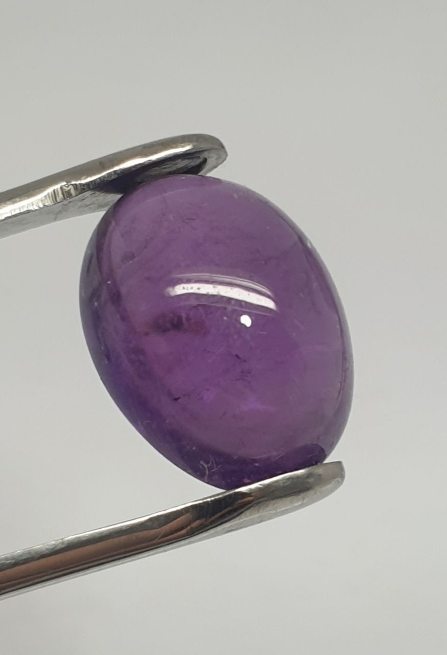 Cabochon ovale d'améthyste africaine de qualité supérieure AAA, couleur profonde, 18,5 x 14 mm, 19,5 carats