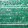 Cuentas de cubo liso de ónix verde St. de 16" de 2 mm - Hilo de 40 cm.