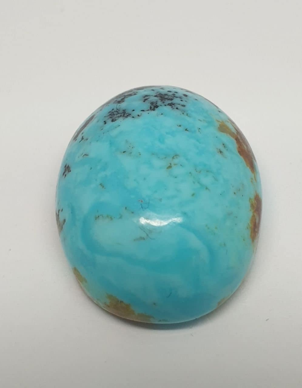 Natural Turquoise Smooth Oval Cabochon 20.2x15.7mm. (16.8ct.)