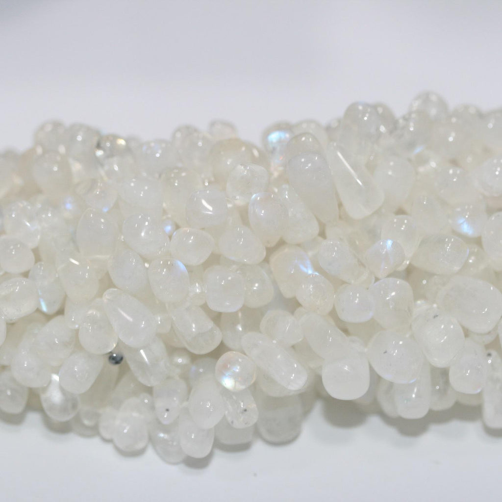 13" St Moonstone Smooth Drop Beads 10x5mm.-Approx. -Strand 33cm- Item.1389