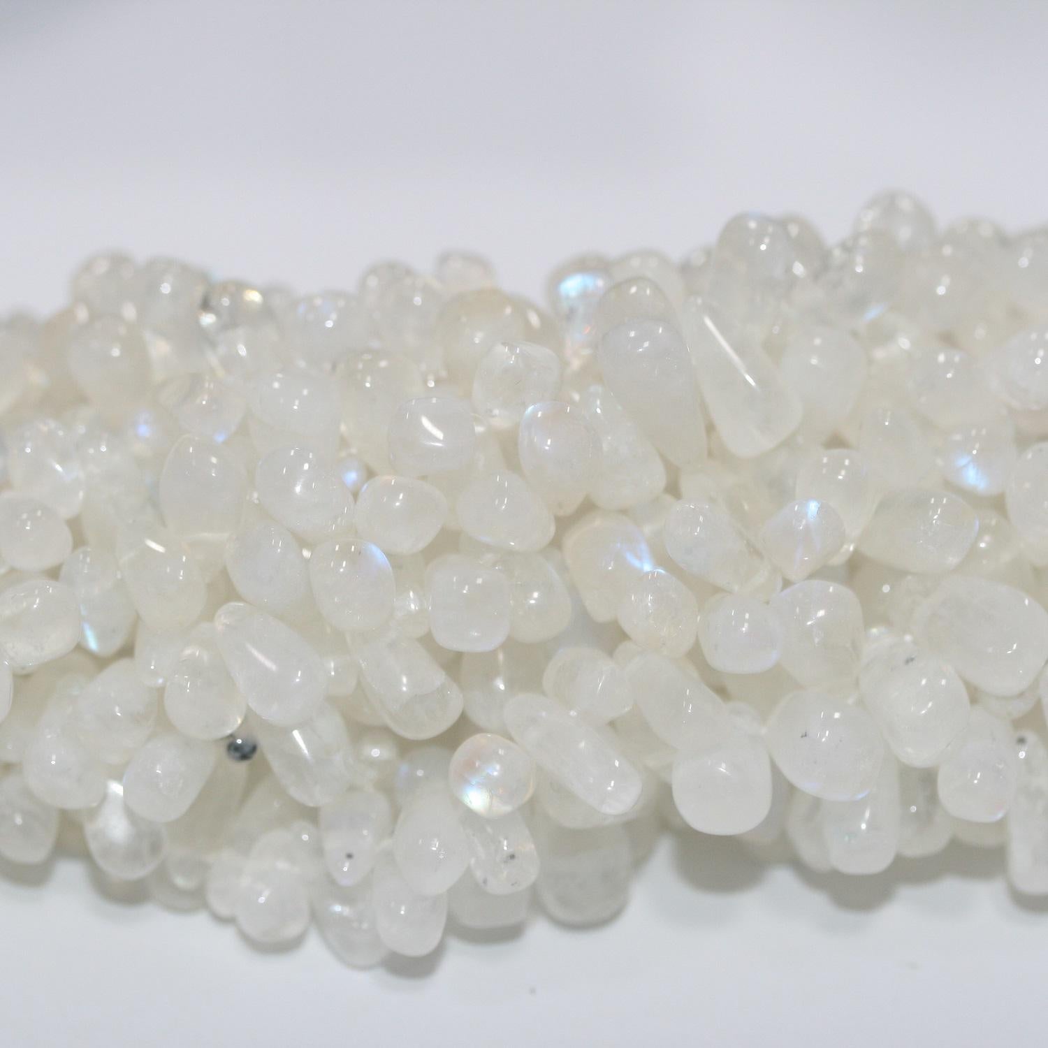 13" St Moonstone Smooth Drop Beads 10x5mm.-Approx. -Strand 33cm- Item.1389