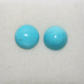Natural Arizona Turquoise Pair Round Cabochon 6.5mm.-(2Pcs)