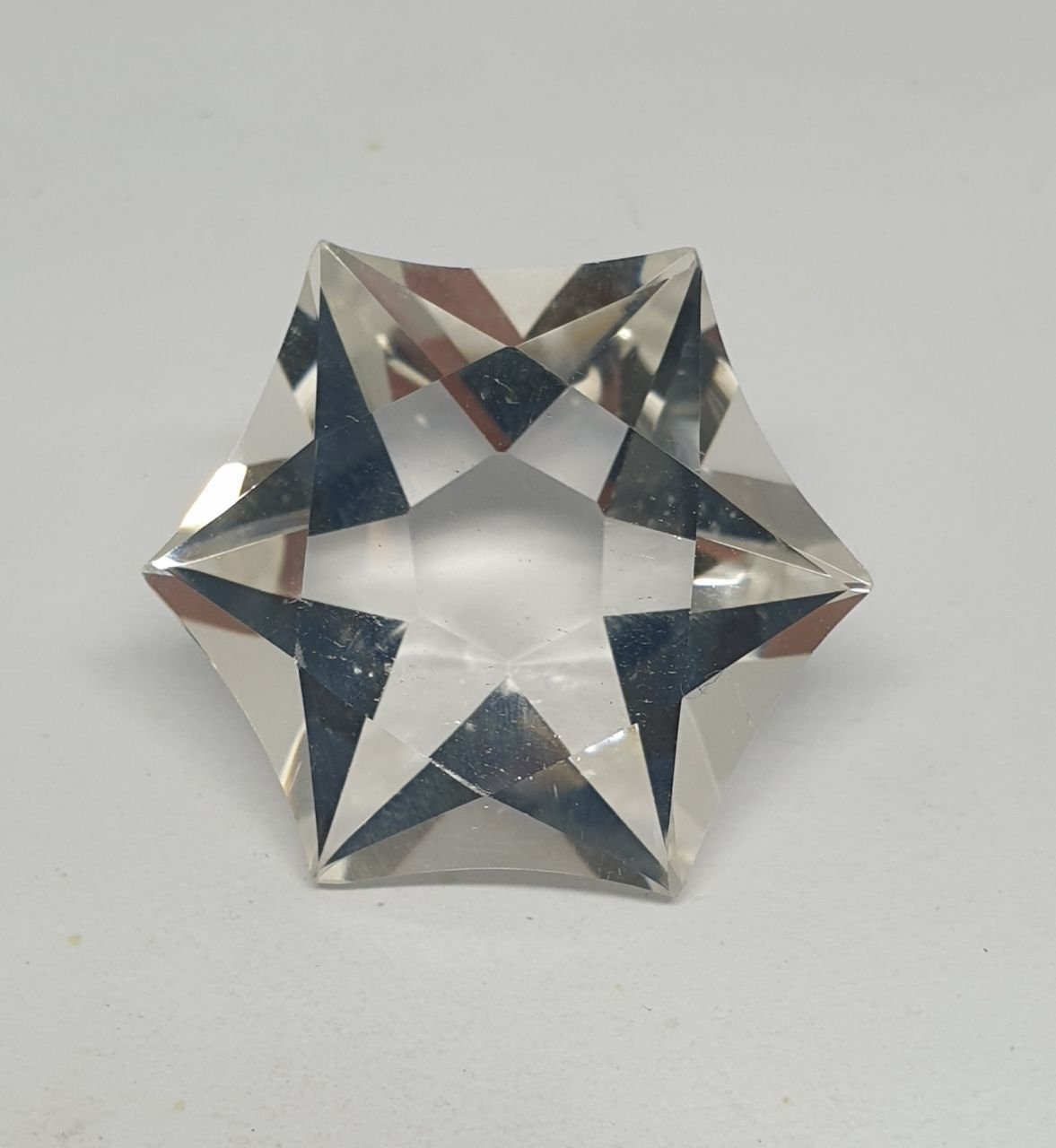 AAA Rock Crystal Quartz  Star  Unique Cutting  24mm. 28.67 ct, Jewellery Supplier , DIY Components, Natural Gemstones- One Of A Kind
