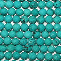 Cuentas redondas facetadas de turquesa de 16" (7-8 mm) - Hilo de 40 cm