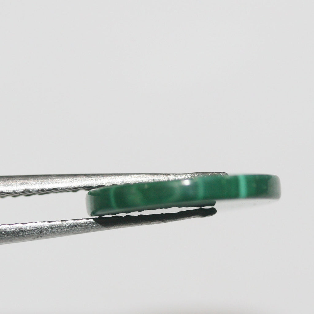 Lote de 4 discos planos redondos de malaquita de 10 mm (4 piezas). Malaquita genuina natural sin tratar.