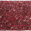 15" Perles cubiques à facettes en grenat Saint-Martin 2 mm.-Ring 39 cm.