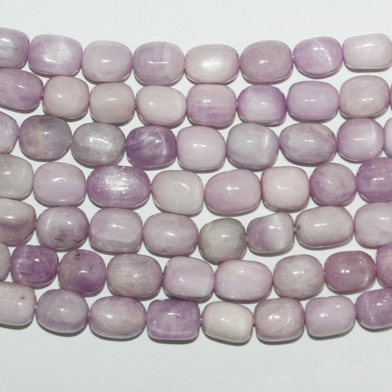 Perles de kunzite St lisses en forme de pépites, 11 x 8 mm environ - Longueur du fil : 39 cm