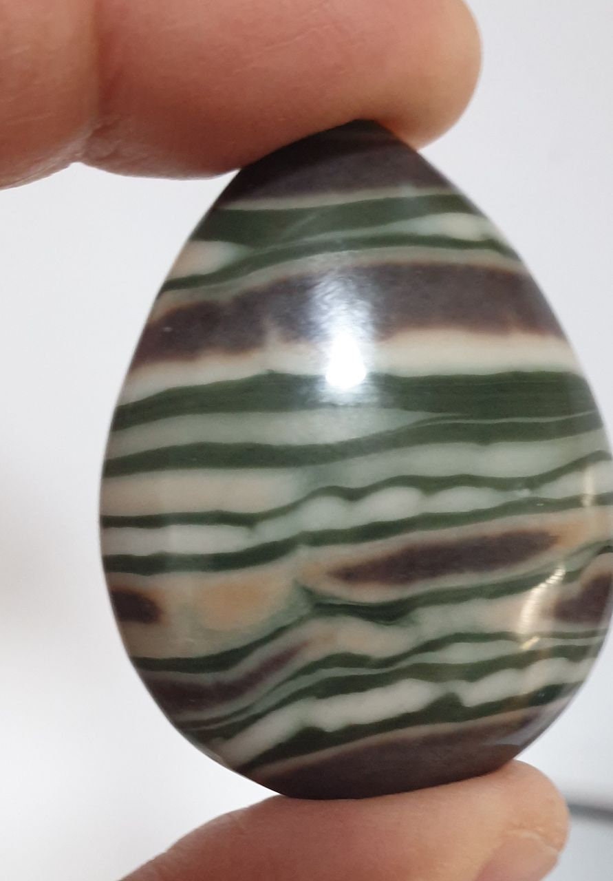 Big Natural Unique Rainbow Calcite Drop Cabochon 95ct  41x31mm 11mm t- Natural Gems- Rare Gems