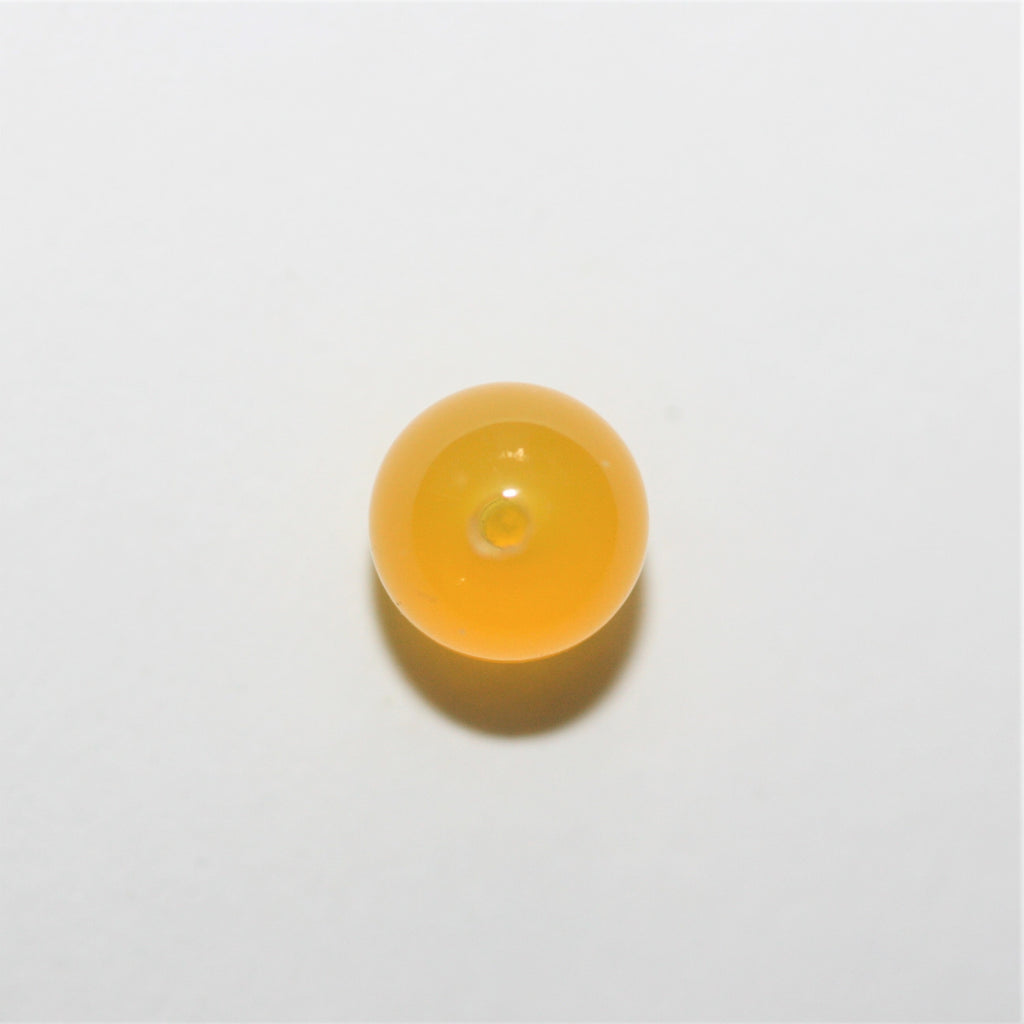 Ágata Amarilla Semiperforada Redonda Lisa 10mm.- 6 Piezas