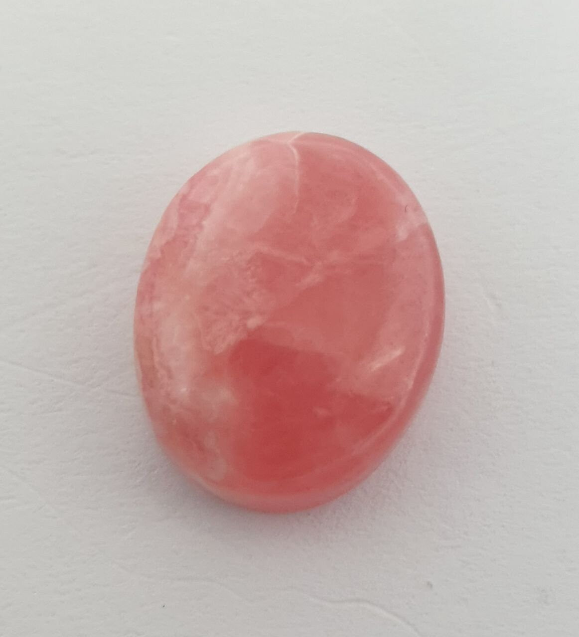 Rhodochrosite Oval Cabochon 14.2x11.7mm 10.95ct Top Quality Natural Gemstone Jewelry Strawberry Color