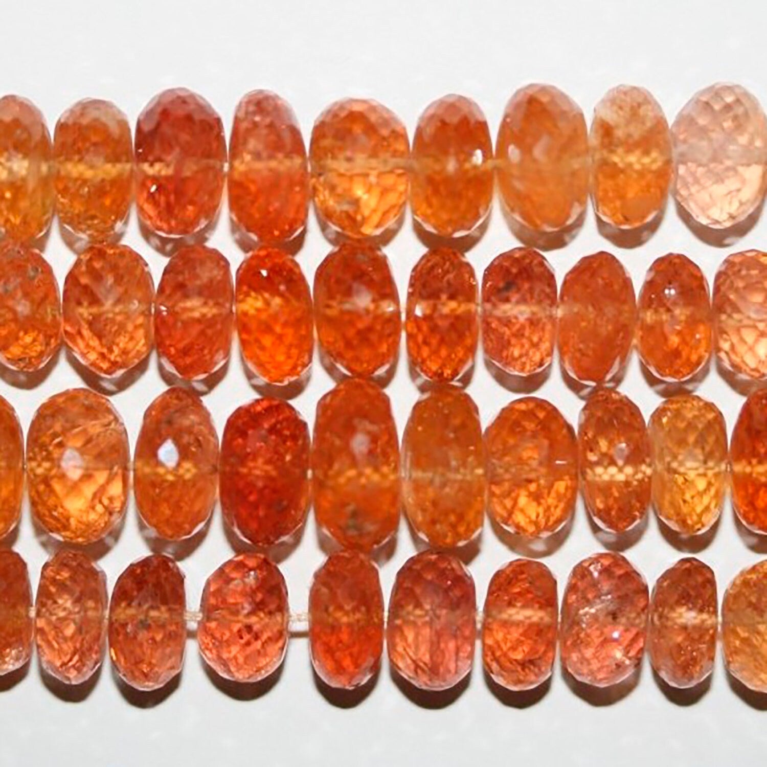 Rondelle facettée en topaze impériale de 15 pouces (9 x 6 mm) - Fil de 38 mm