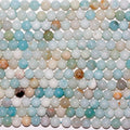14" St Amazonite  Smooth Round Beads 6mm. Strand 38 cm