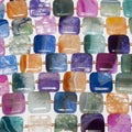 15" Strand Multicolor Agate Smooth Square Beads  20mm. Strand 42cm.- Orange Red Blue Agate Square
