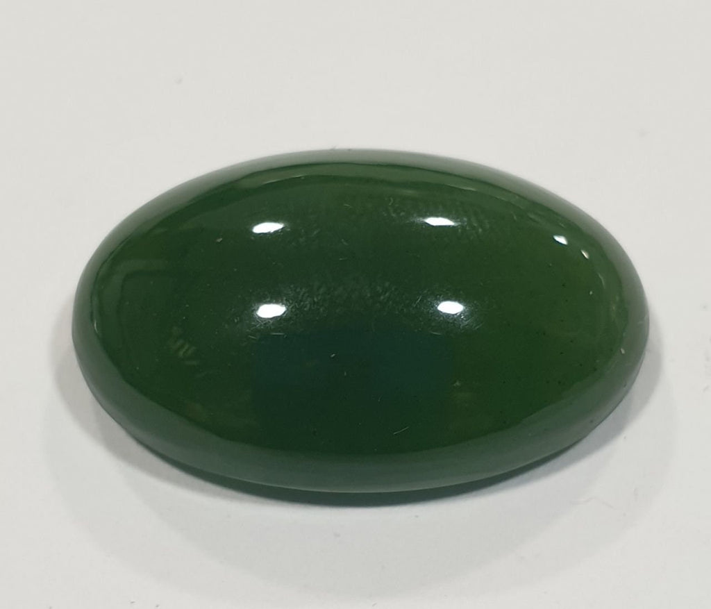 Cabochon ovale de serpentine verte AAA, 28,4 x 19,3 mm. Serpentine naturelle - 35,8 ct