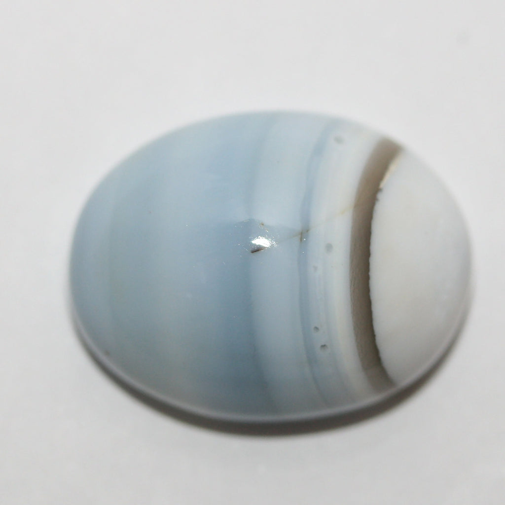 Natural Blue Stripe Opal Oval Cabochon 19.3x14.8mm.-(14.6ct)
