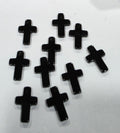 Pendentif croix en onyx lisse 15x10mm. 10 pièces.