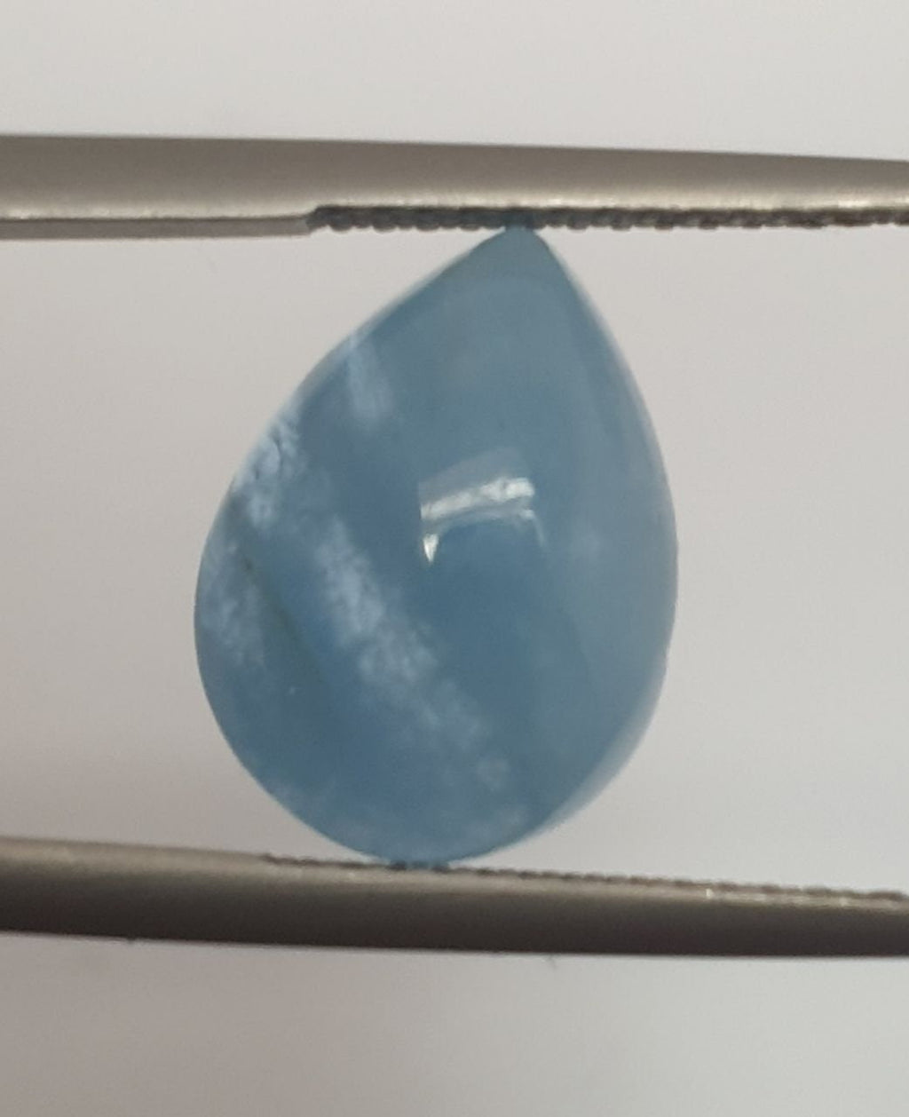 Top Blue Color Aquamarine Drop Cabochon 12.8x9.6mm. (4.15ct.) - DIY Jewellery Components Supplier- Natural Gems
