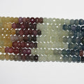 14" St Multi Sapphire Faceted Rondelle Beads 6x4mm.