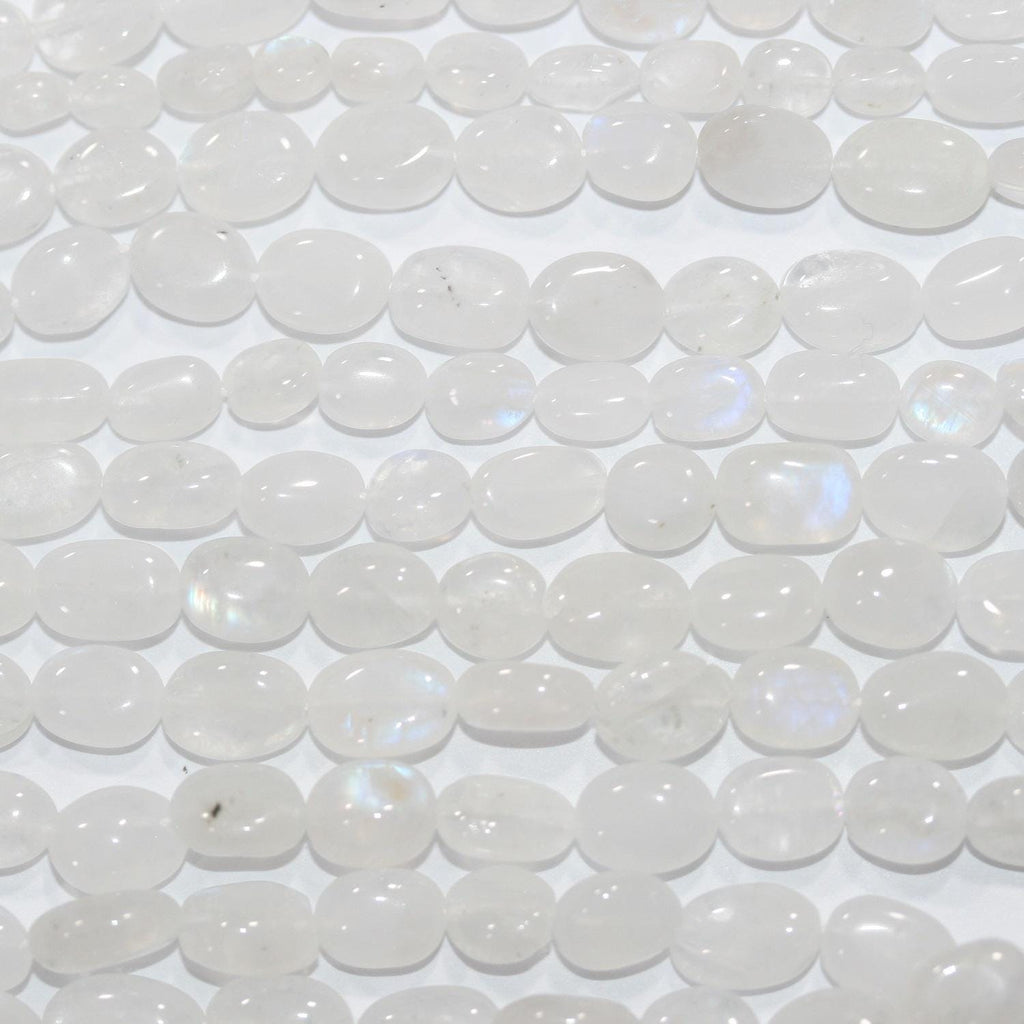 14" St Moonstone Smooth Oval  Beads 7x5mm.Approx.-Strand 37cm.-Item.7215