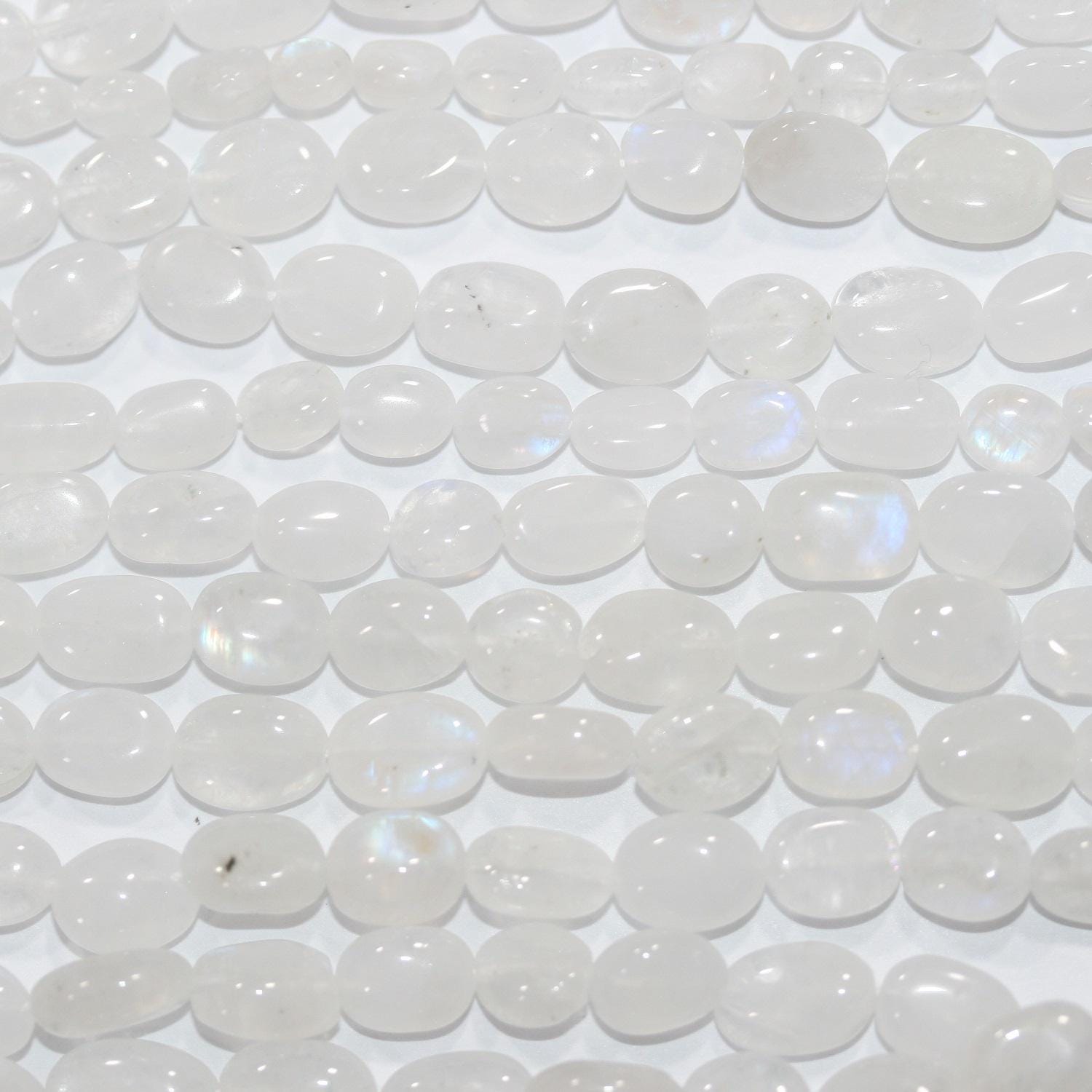 14" St Moonstone Smooth Oval  Beads 7x5mm.Approx.-Strand 37cm.-Item.7215
